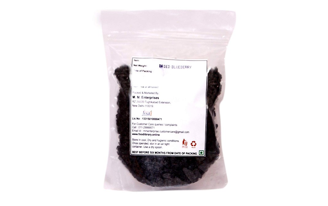 Food Library Dried Blueberries    Pack  200 grams